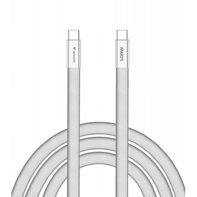 VERBATIM Kabel Sync & Charge SoftTouch USB-C, 100W, 120cm, bílá