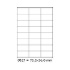 Samoprzylepne etykiety 70 x 36 mm, 24 etykiet, A4, 100 arkuszy