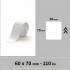 Niimbot A2A28228501, 60x70mm, 110 szt., białe samoprzylepne etykiety