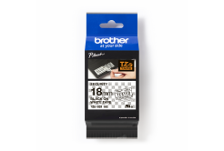 Brother TZe-SE4 Pro Tape, 18mm x 8m, biały druk/czarny podkład, taśma oryginalna