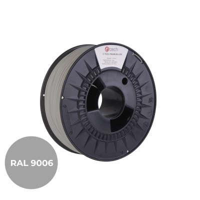 C-Tech 3DF-P-PETG1.75-9006 3D filament, PREMIUM LINE, PETG, białe aluminium, RAL9006, 1,75mm, 1kg