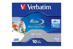 Verbatim 43735 BD-R Dual Layer, Jewel box, 50GB, 6x, z opcją drukowania