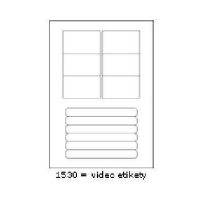 Samoprzylepne etykiety 76 x 45,5 mm, 12 etykiet, A4, 100 arkuszy