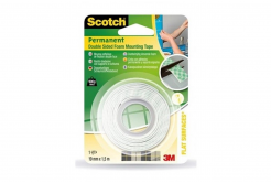 3M Scotch Dwustronnie samoprzylepne taśmy piankowe do montażu (331915B), 19 mm x 1,5 m