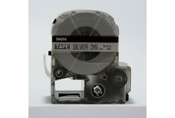 Epson LC-SM36X, 36mm x 8m, czarny druk / matowy srebrny podkład, taśma zamiennik