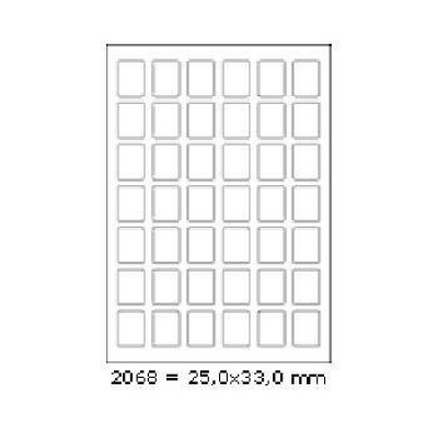 Samoprzylepne etykiety 25 x 33 mm, 42 etykiet, A4, 100 arkuszy