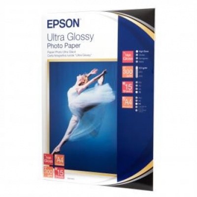 Epson S041927 Ultra Glossy Photo Paper, papier fotograficzny, błyszczący, biały, 13x18cm, 300 g/m2, 15 szt.