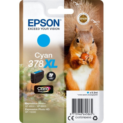 Epson 378XL T37924010 błękitny (cyan) tusz oryginalna