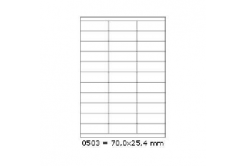 Samoprzylepne etykiety 70 x 25,4 mm, 27 etykiet, A4, 100 arkuszy