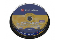 VERBATIM DVD+RW(10-Pack)Spindle4x/DLP/4.7GB