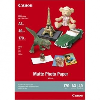 Canon MP-101 matowye Photo Paper, papier fotograficzny, matowy, biały, A3, 170 g/m2, 40 szt., drukowanie atramentowe