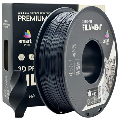 Smart Print FG-S88-E1, 3D filament, PLA Silk, 1,75mm, 1000g, Czarny (Black)
