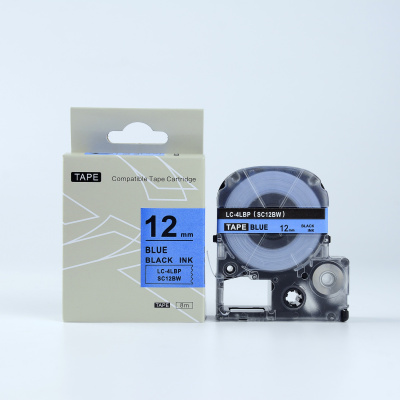 Epson LTS12BW, 12mm x 5m, niebieski druk / biały podkład, taśma zamiennik