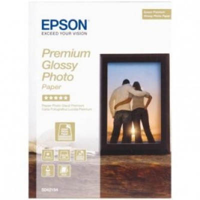 Epson S042154 Premium Glossy Photo Paper, papier fotograficzny, błyszczący, biały, 13x18cm, 255 g/m2, 30 szt.