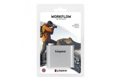 Kingston czytnik kart pamięci USB (3.2), Workflow Dual-Slot SDHC/SDXC UHS-II Card Reader, SD, zewnętrzny, srebrna