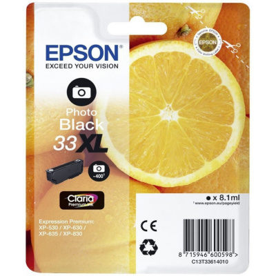 Epson T33614012, T33XL foto czarny (photo black) tusz oryginalna