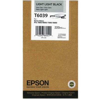 Epson T603900 jasno jasno czarny (light light black) tusz oryginalna