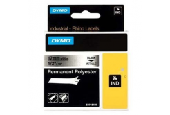 Dymo Rhino 18486, S0718180, 12mm x 5,5m czarny druk / metaliczny podkład, taśma oryginalna