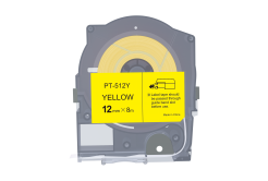 Max LM-512Y, 12mm x 8m, żółty taśma zamiennik