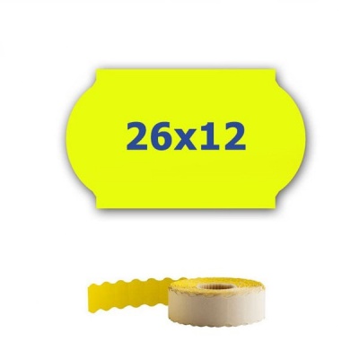 Etykiety cenowe do oznaczania szczypiec, 26mm x 12mm, 900 szt., sygnał żółte