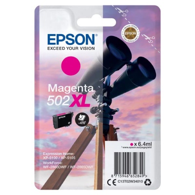Epson 502XL T02W340 purpurowy (magenta) tusz oryginalna