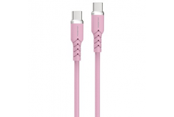 Powerton ENERGY PASTEL EDITION Kabel USB-C, 60W, 1 m, silikonowy, różowy