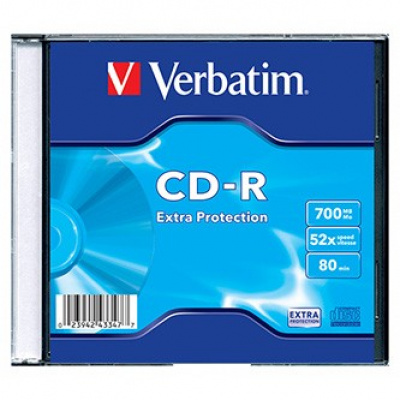 Verbatim 43347 CD-R Extra Protection, 1-sztuk Slim box, 700MB, 52x, 80min.