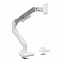 Powerton ERGO MONOA Regulowany uchwyt do monitora, biały, 2-20KG, zacisk, 17"- 49", 75x75/100x100