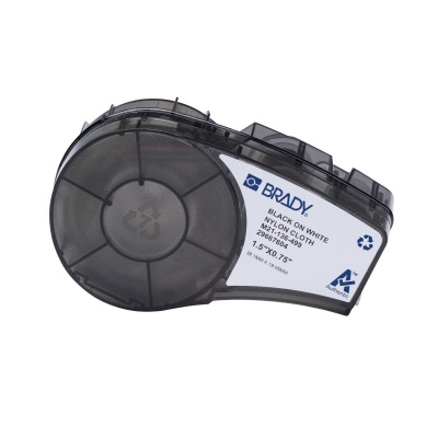 Brady M21-136-499 / 152093, 38.10 mm, Nylon, czarny druk / biały podkład