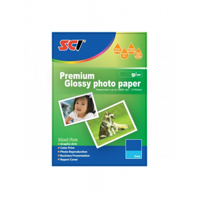 SCI Glossy Inkjet Photo Paper , 260 g/m2, 10x15cm, 20szt., błyszczący, biały, papier fotograficzny