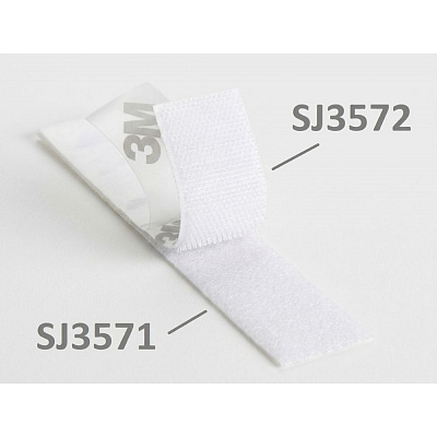 3M Hook & Loop™ SJ3571, biały, pętelki 25 mm x 45,7 m