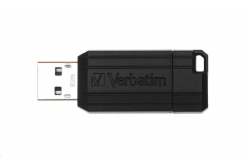 VERBATIM Flash Disk 64GB USB 2.0 Store 'n' Go PinStripe, czarny