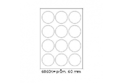 Samoprzylepne etykiety 60 x 60 mm, 12 etykiet, A4, 100 arkuszy