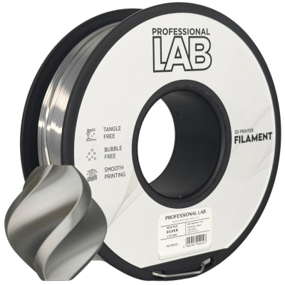 Professional Lab FG-P90-E1, 3D filament, PLA Silk, 1,75mm, 1000g, Srebrny (Silver)
