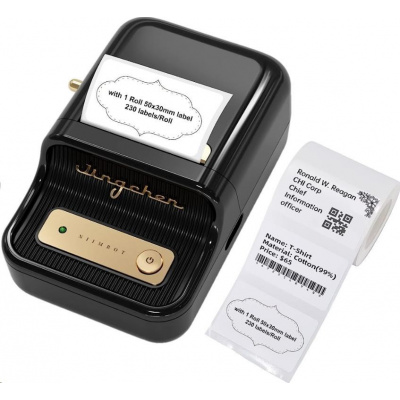 Niimbot B21 Smart 1AC19051601 drukarka etykiet, czarny + etykiety papierowe
