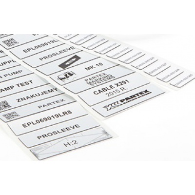 Partex EPL060030LR9C 60x30mm, biała, 500 szt., EPL etykieta panelu
