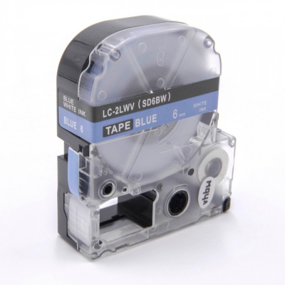 Epson LC-SD6BW, 6mm x 8m, biały druk / niebieski podkład, taśma zamiennik