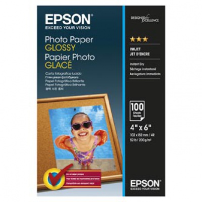 Epson S042548 Photo Paper, papier fotograficzny, błyszczący, biały, 10x15cm, 4x6", 200 g/m2, 100 szt.