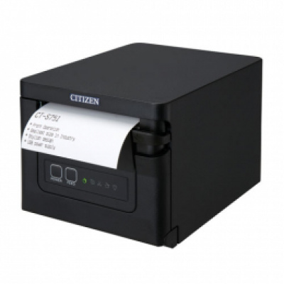 Citizen CT-S751 CTS751XTEBX, USB, BT (iOS), 8 dots/mm (203 dpi), cutter, black
