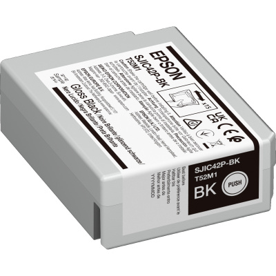 Epson SJIC42P-BK C13T52M140 dla ColorWorks, czarny (glossy black) tusz oryginalna