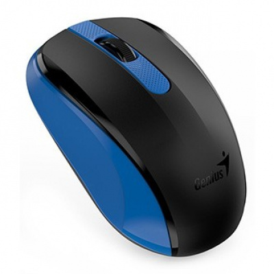 Genius Mysz NX-8008S 31030028402, 1200DPI, 2.4 [GHz], Optyczne, 3 przyciski, Bezprzewodowa USB, niebieski, 1 szt. AA