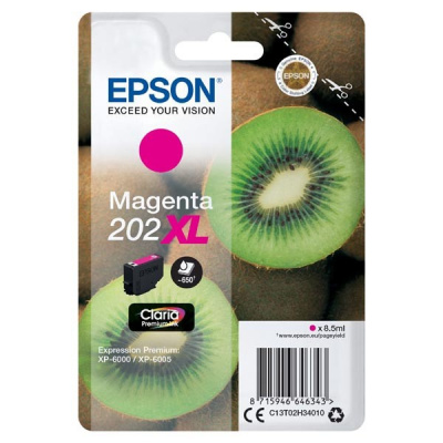 Epson 202XL T02H34010 purpurowy (magenta) tusz oryginalna