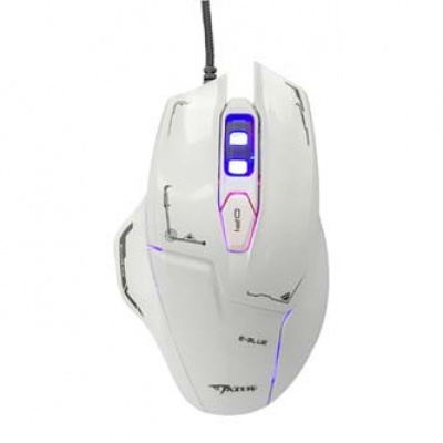 E-blue Mysz Mazer EMS642WHAA-IU, 2500DPI, optyczna, 6 przycisków, przewodowy USB, biały