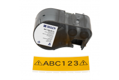 Brady M5C-1500-584-YL / 170938, 38.10 mm x 6.10 m, Plastik, czarny druk / żółty podkład