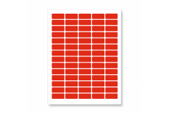 Etykiety samoprzylepne 38 x 21,2 mm, 65 etykiet, A4, 20 arkusze, czerwone