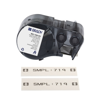 Brady M5C-1500-403 / 170858, 38.10 mm x 7.62 m, Paper, czarny druk / biały podkład