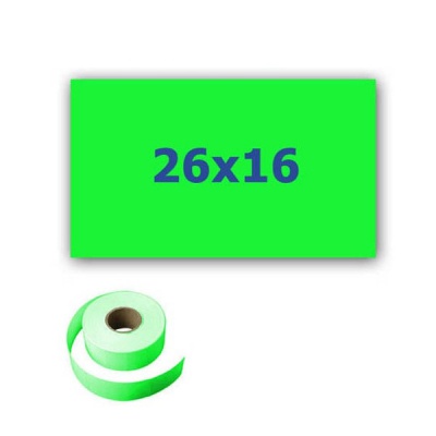 Etykiety cenowe do oznaczania szczypiec, prostokątny, 26mm x 16mm, 700 szt., sygnał zielony