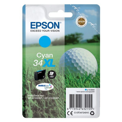 Epson T347240 C13T34724010 błękitny (cyan) tusz oryginalna