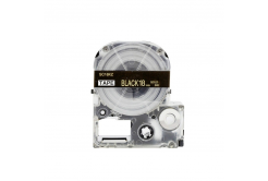 Epson LC-SC18KZ, 18mm x 8m, złoty druk / biały podkład, taśma zamiennik