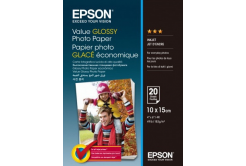 Epson S400037 Value Glossy Photo Paper, biały, błyszczący, papier fotograficzny 10x15cm, 183 g/m2, 20 szt.